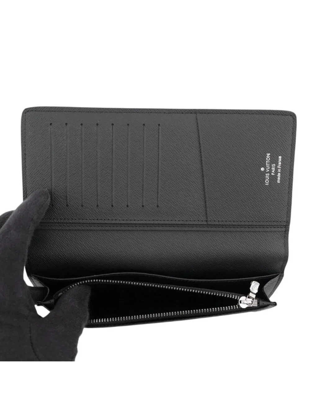 Louis Vuitton Wallet Monogram Eclipse Portefeuille Brazza Black